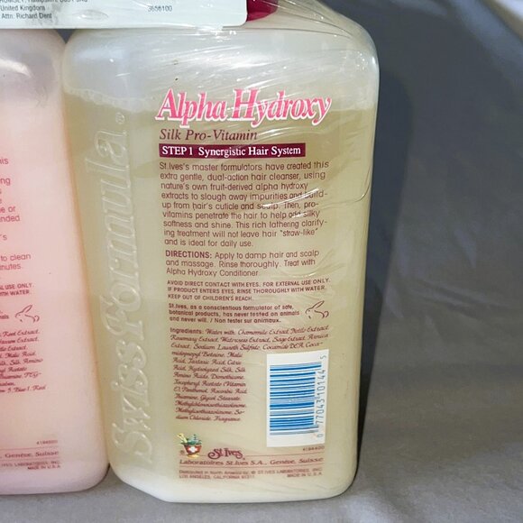 RARE St. Ives Swiss Formula Shampoo & Conditoner Alpha Hydoxy Vintage 1980s New - Picture 7 of 10